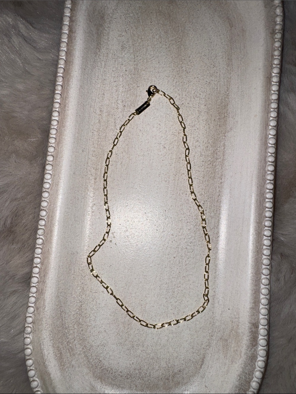 Machete - Gold Plated Paperclip Chain Necklace - 14”
